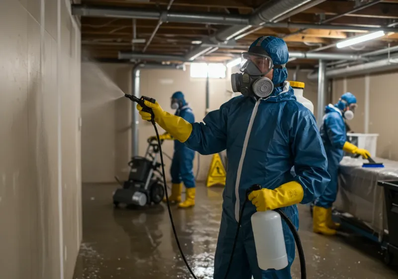 Basement Sanitization and Antimicrobial Treatment process in Moultonborough, NH